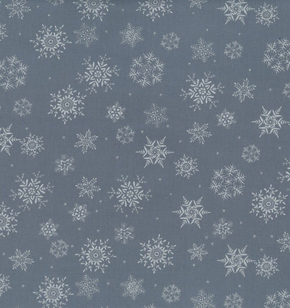 John Louden Christmas Fabric- Snowflakes on gray