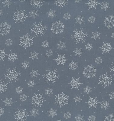 John Louden Christmas Fabric- Snowflakes on gray
