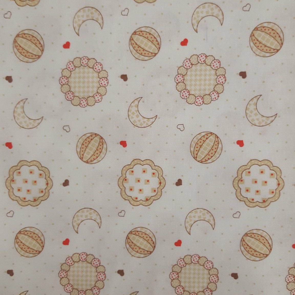 Moon And Stars On White
