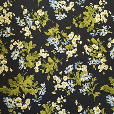 Poppies Large Floral Black