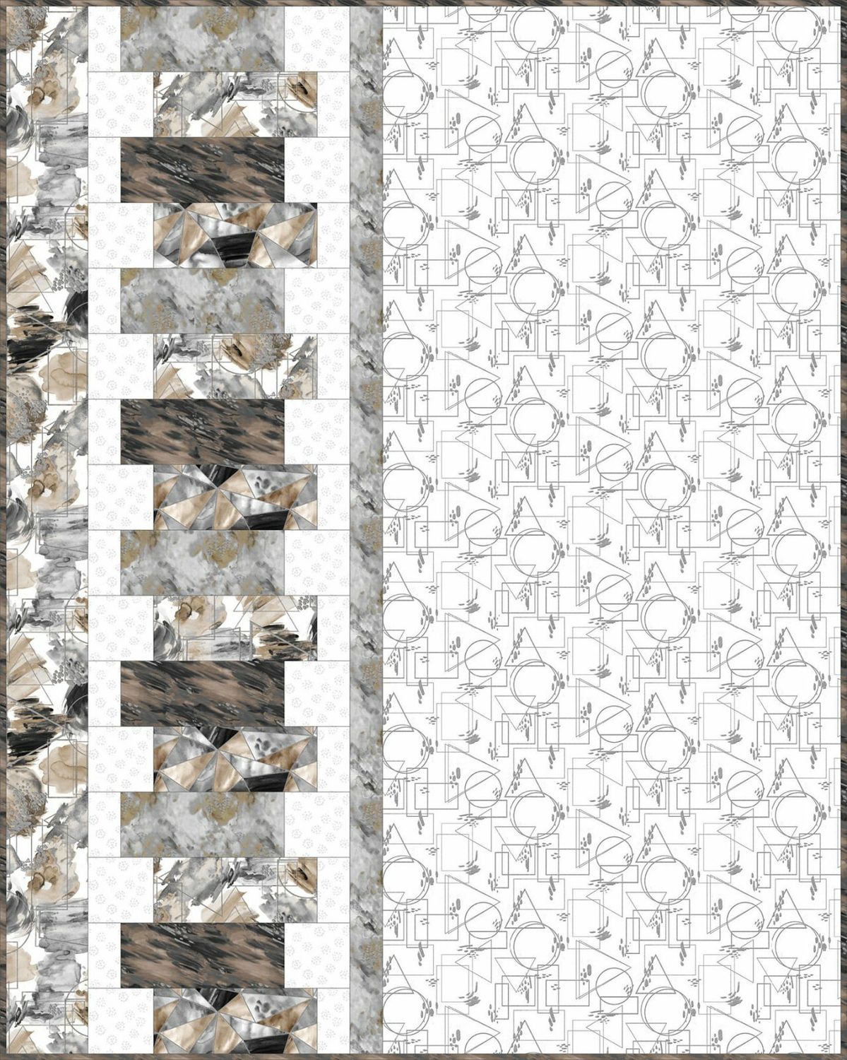 Metallic Silver Fusion Quilt Kit