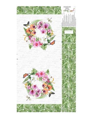 Orchids In Bloom- Canvas Bag Panel