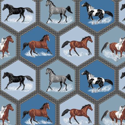 Running Free - Horse Hexagons