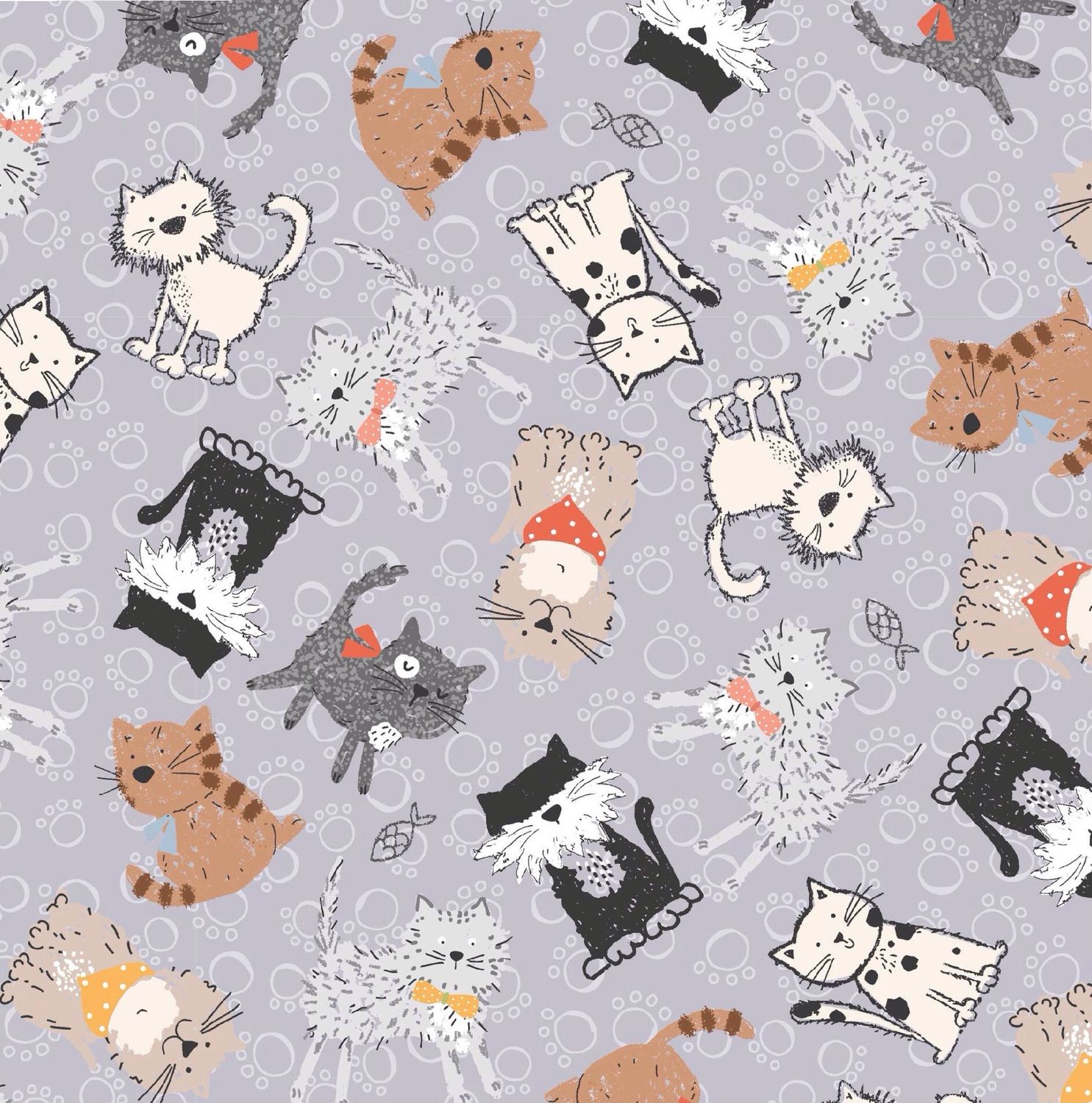 Purrfect Cats- Whisker Tails- Grey