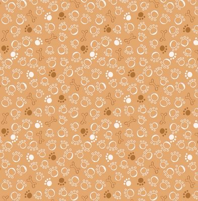Ruff &amp; Tumble- Paw Print- Mustard