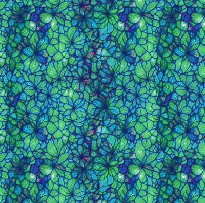 Sonny In The Sunflowers- Stained Glass Petals - Turquoise