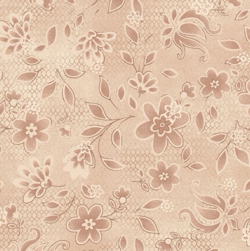 Tickled Pink-Tan Floral