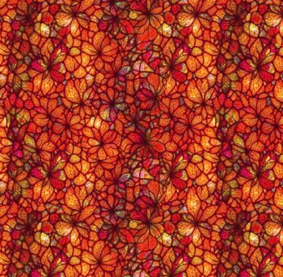 Sonny In The Sunflowers- Stained Glass Petals- Orange