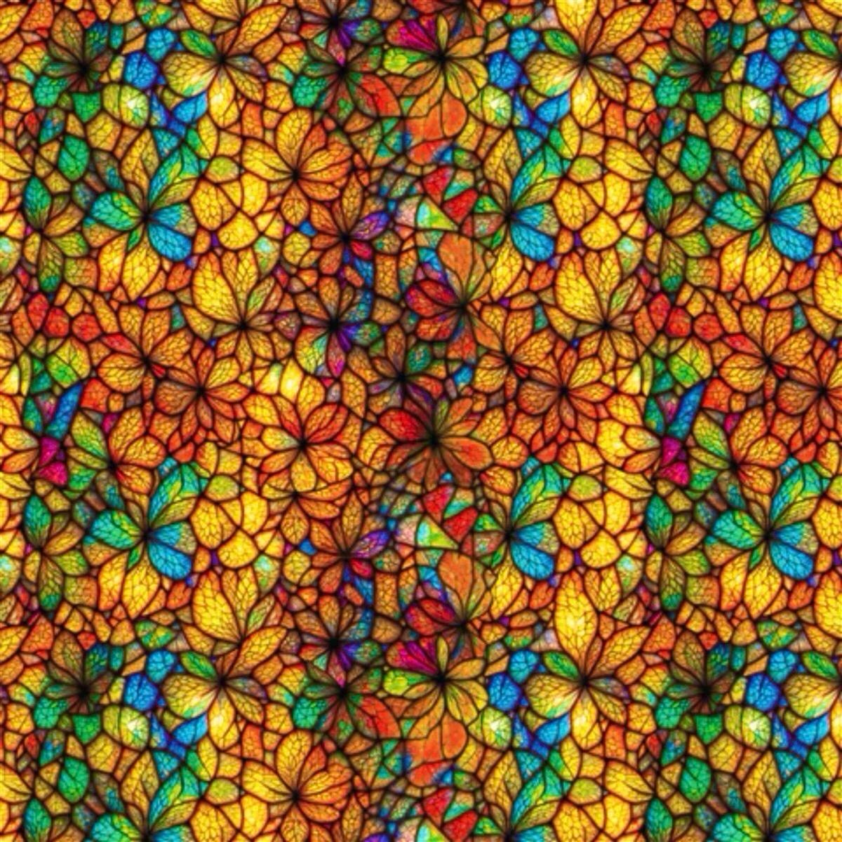 Sonny In The Sunflowers- Stained Glass Petals- Multi