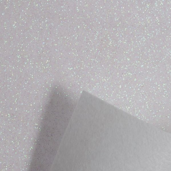 White Glitter Felt