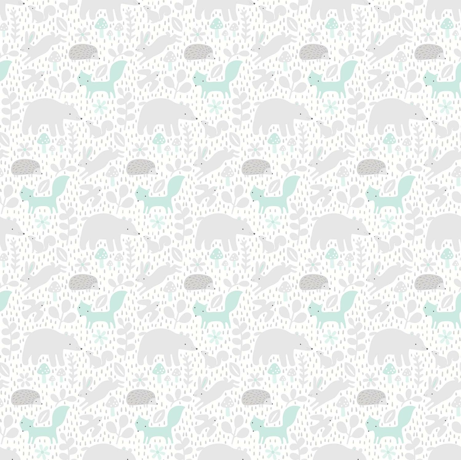 Hello Little One Forest Gathering White Turquoise