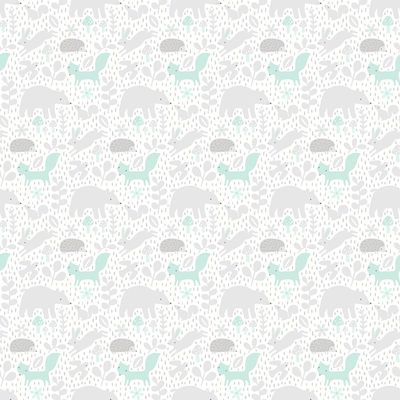 Hello Little One Forest Gathering White Turquoise