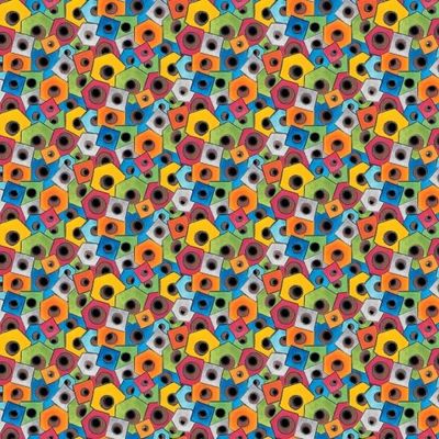 Tool Time - Colourful Nuts - Blank Quilting