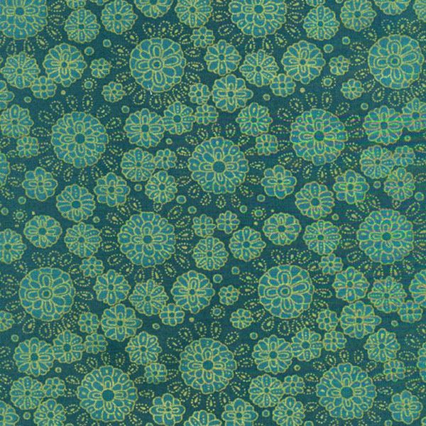 Peacock Flowers Teal