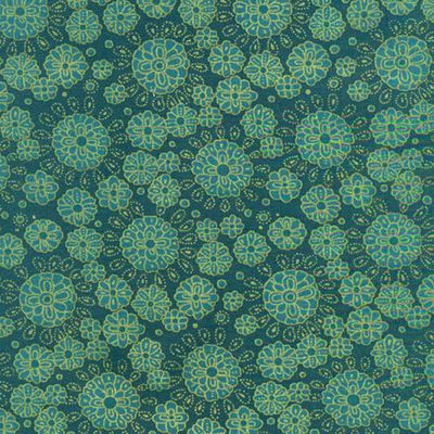 Peacock Flowers Teal