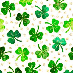 St.Paddy’s Cheer- White-Shamrock
