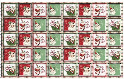 Dancing Santas - Vintage Santa Patch Panel
