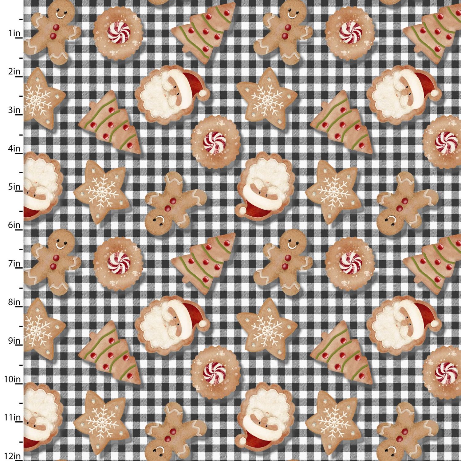 Very Merry Gingerbread - Christmas Cookie Plaid