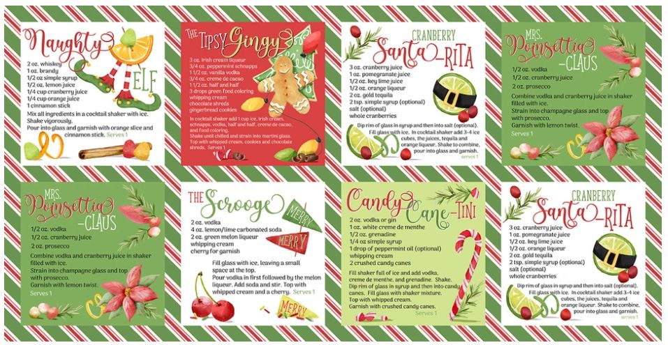 Happy Alcoholidays - Merry Mixology Cocktail Recipe Blocks