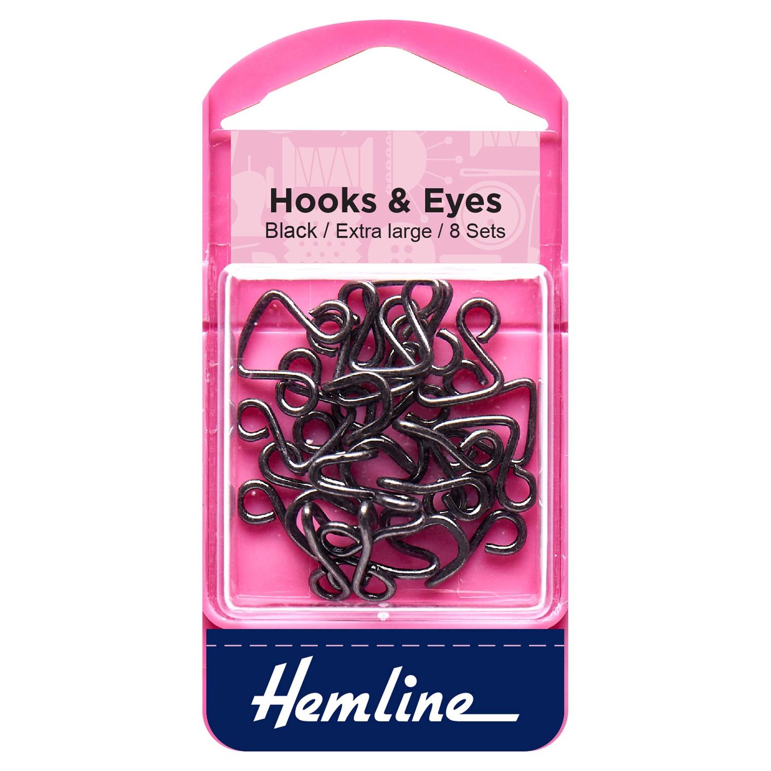 Hook and Eyes: Black - Size 13