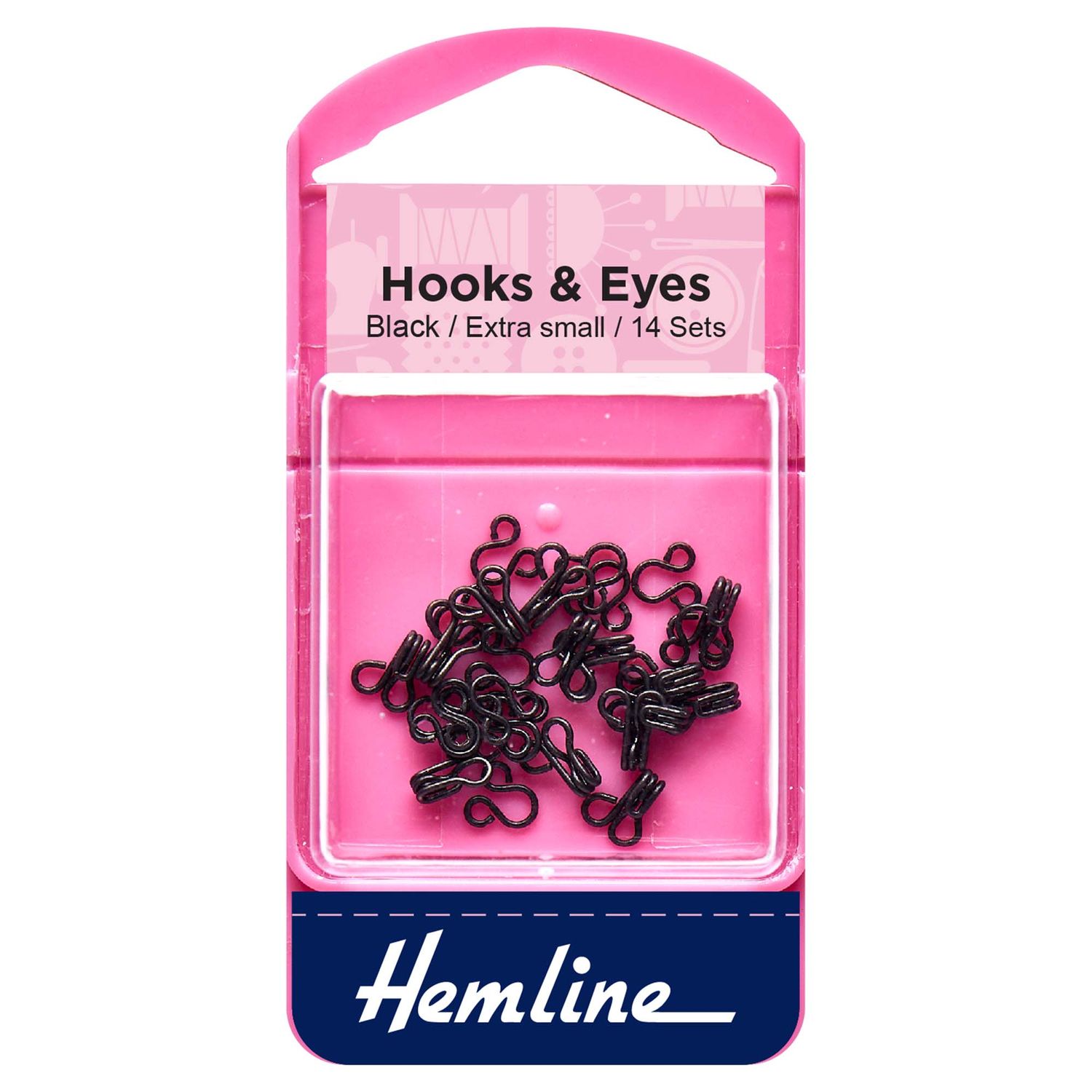 Hook and Eyes: Black: Size 0