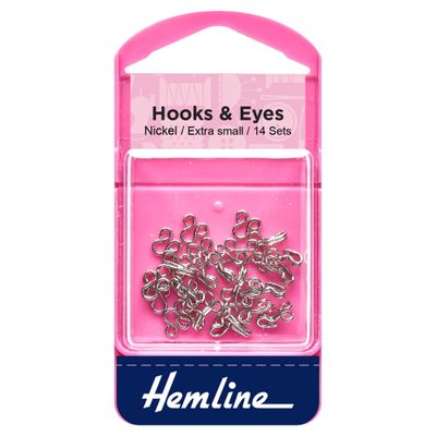 Hooks and Eyes: Nickel: Size 0