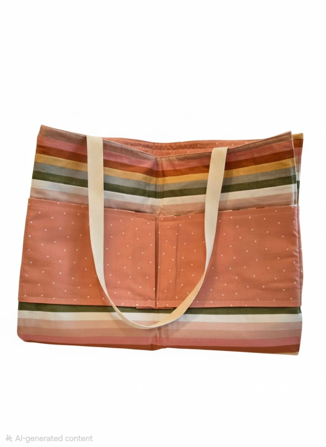 Horizontal Stripe Boxy Tote