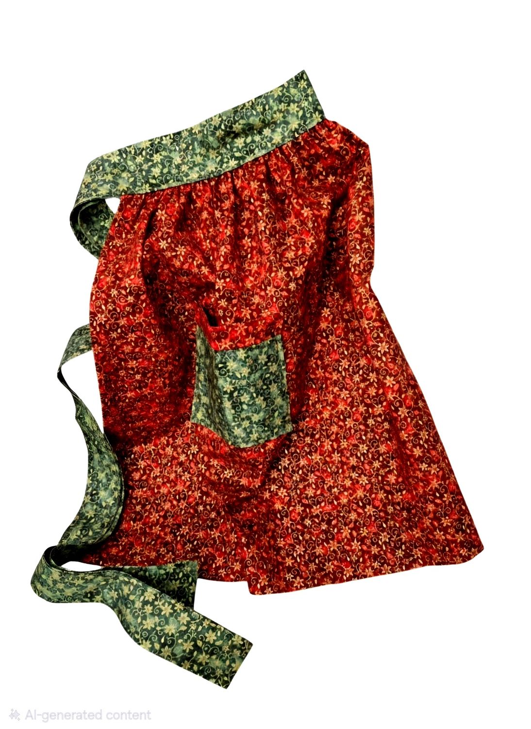 Red Christmas Half Apron