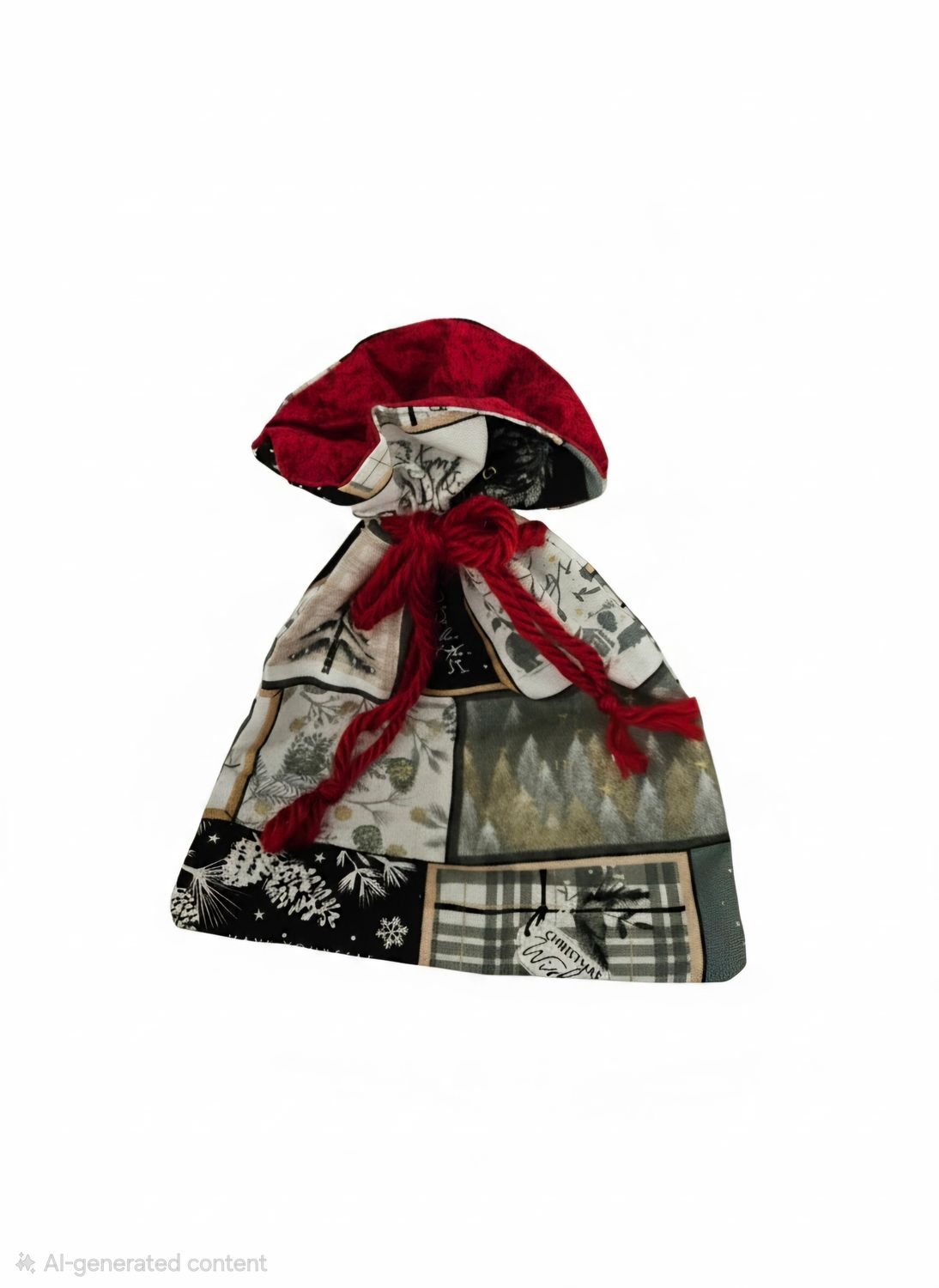 Large Green and White Christmas Gift Bag