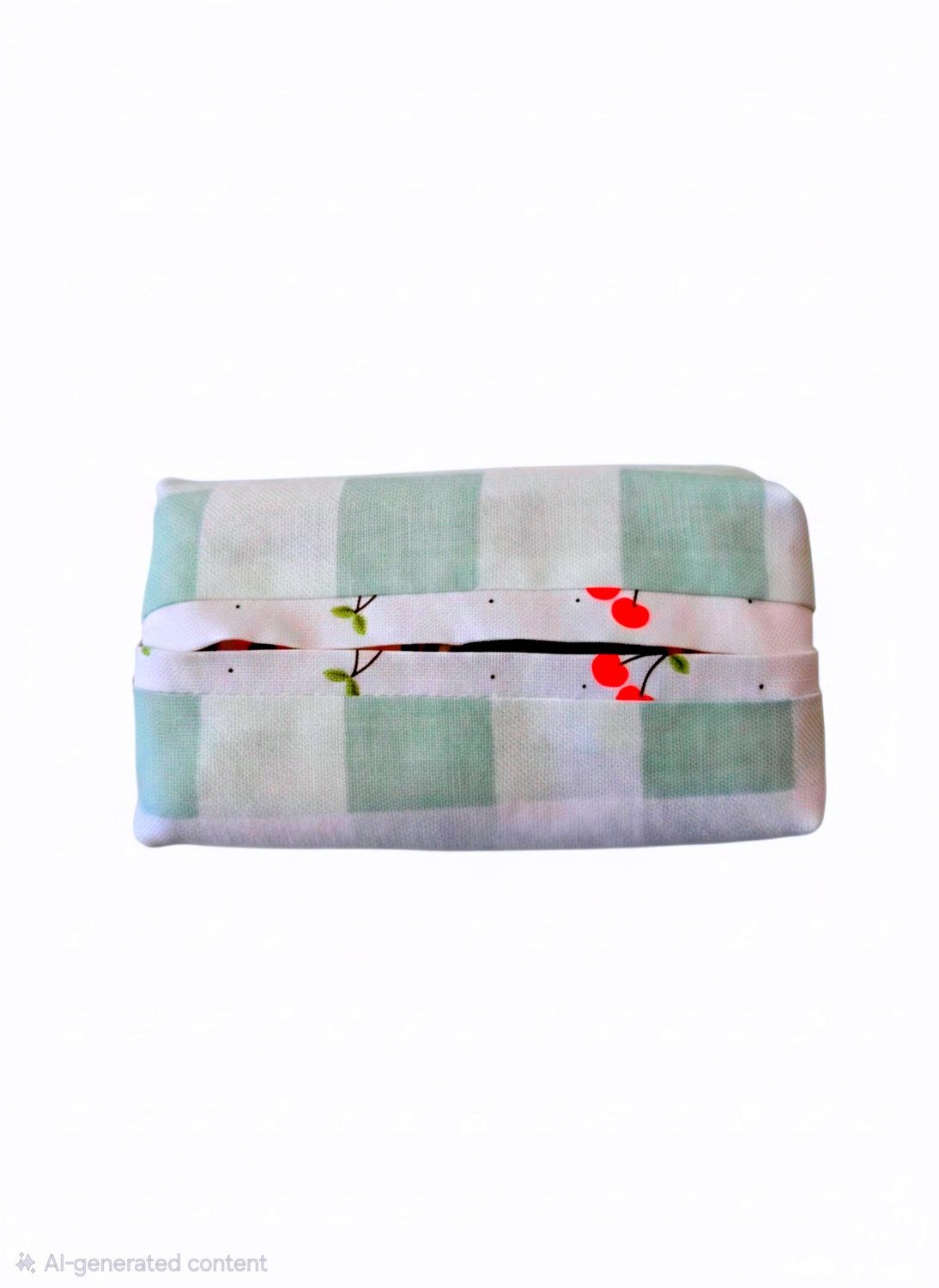 Gingham Print Travel Tissue Holder