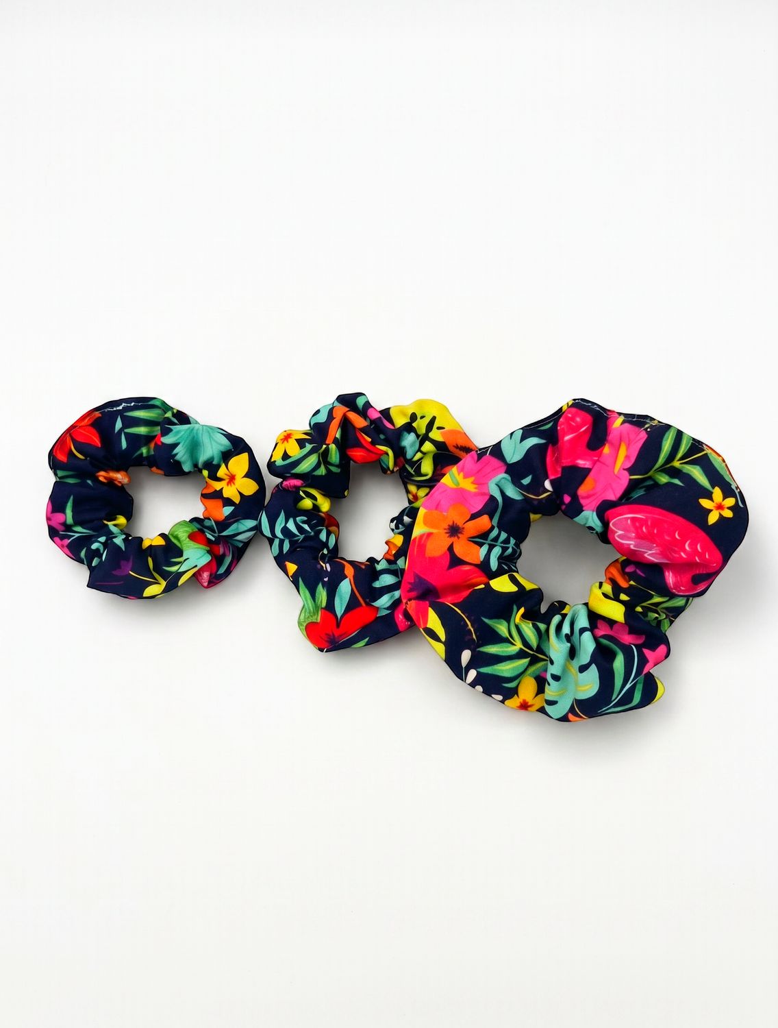 Tropical Print Hair Scrunchie