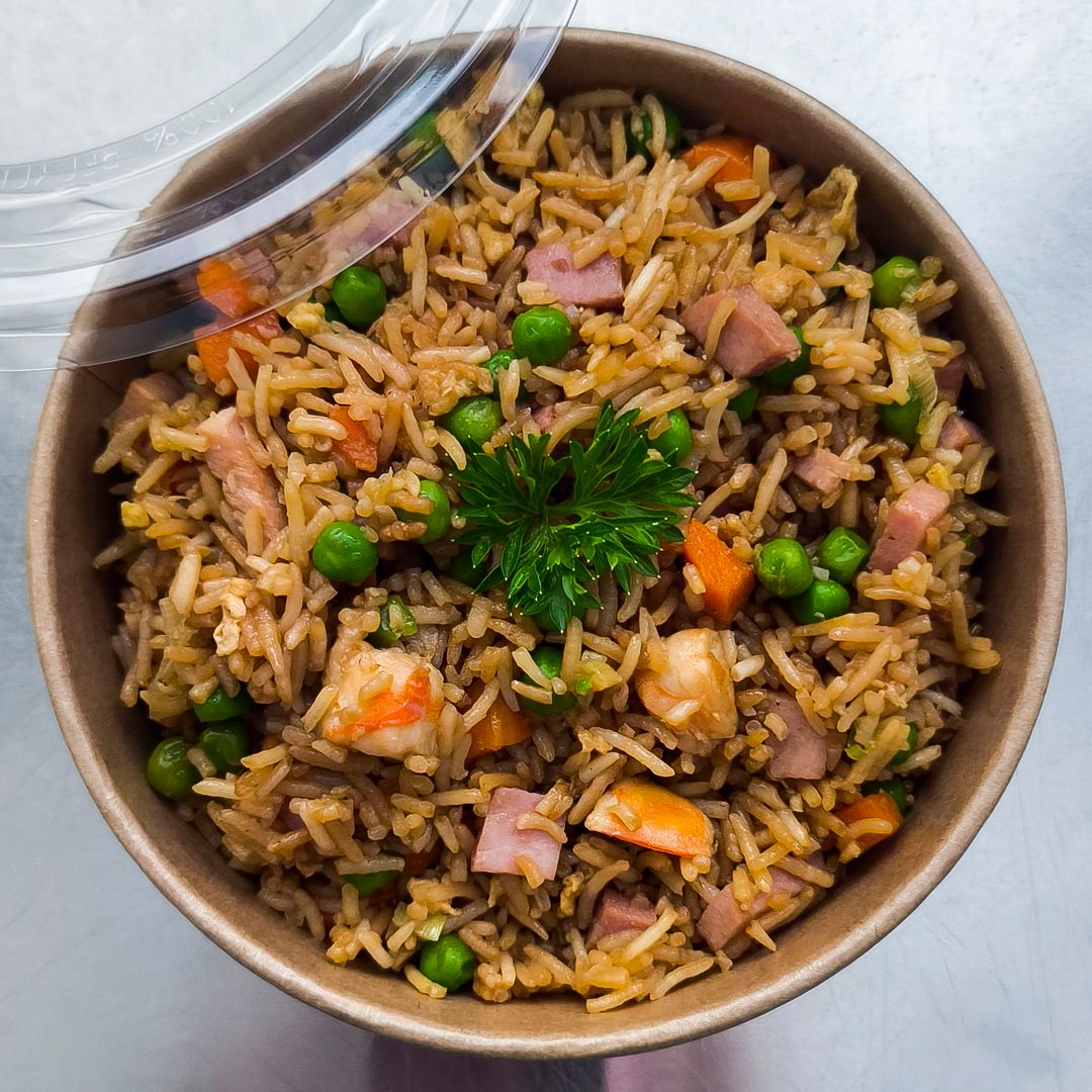 ARROZ Tres Delicias con Langostinos