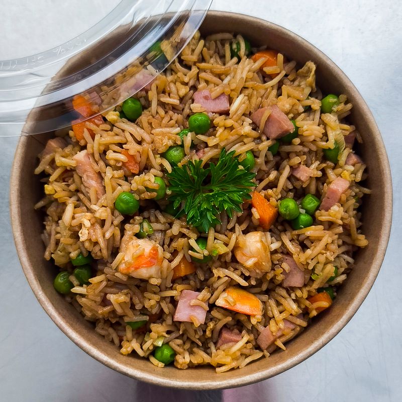 ARROZ Tres Delicias con Langostinos