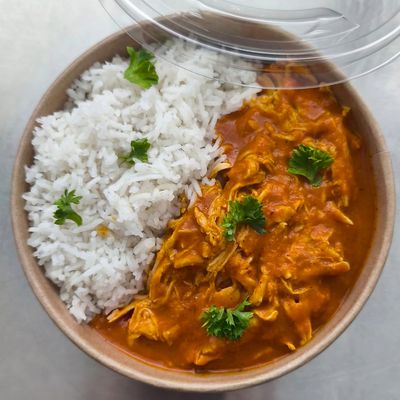 Pulled Chicken con Arroz Basmati