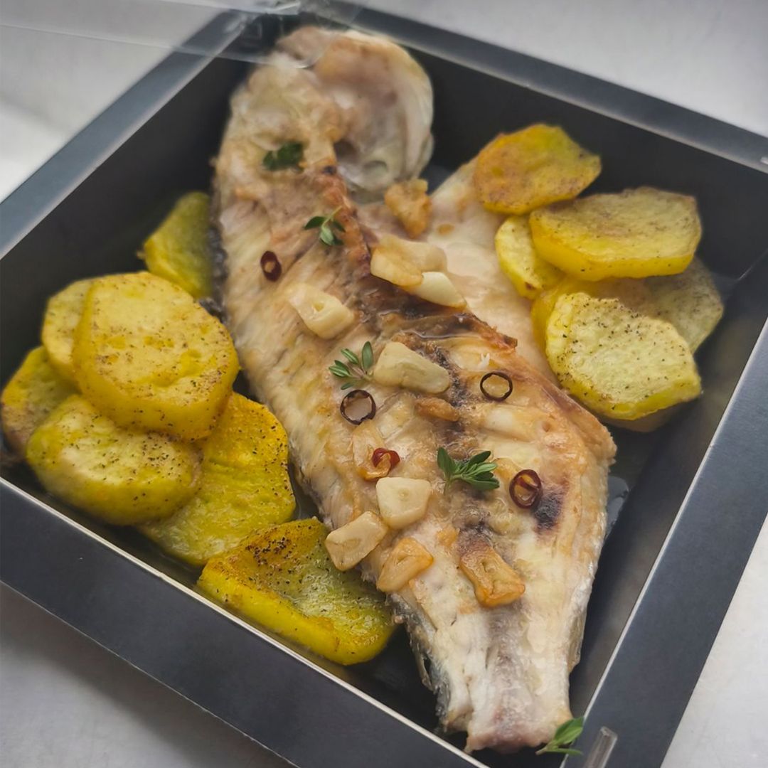 Dorada a la Bilbaína con Patatas Panadera Dorada a la Bilbaína con Patatas Panadera