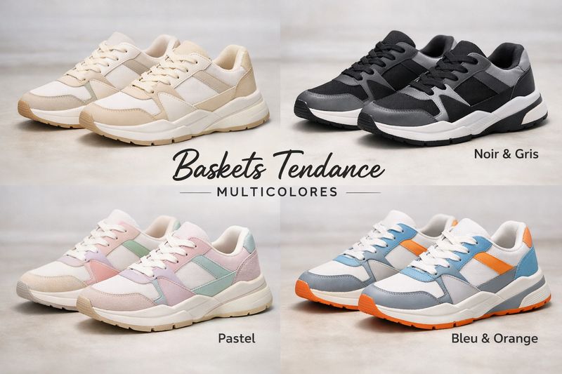 Baskets Tendance Multicolores 👟