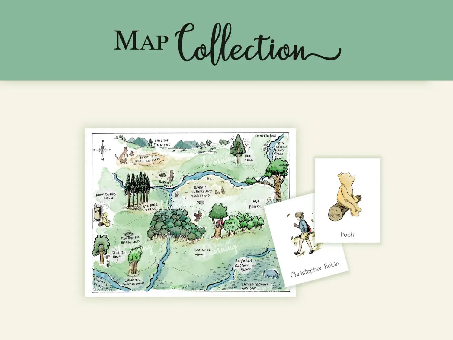 Hundred Acre Wood Map & Character Collection