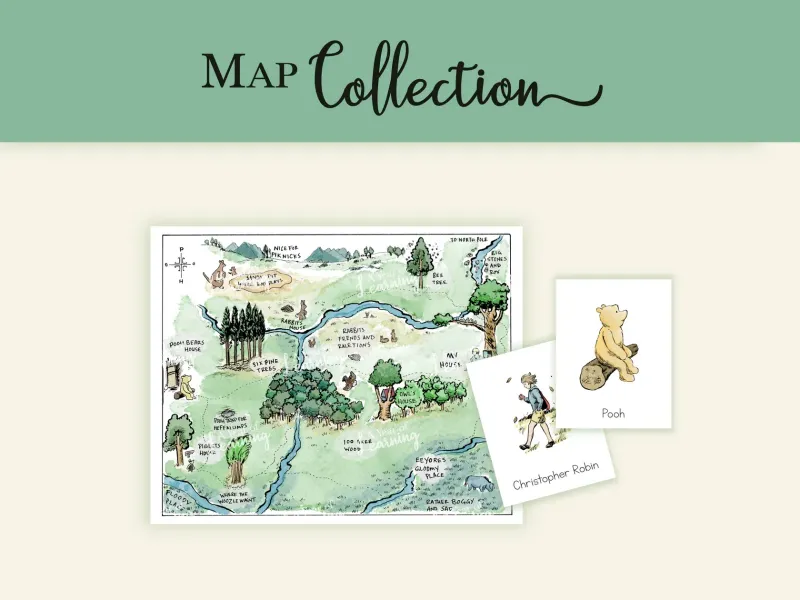 Hundred Acre Wood Map & Character Collection Hundred Acre Wood Map & Character Collection