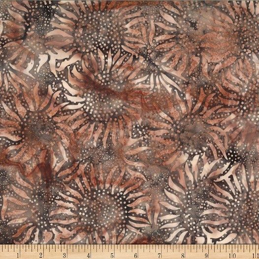 Sunflowers Batiks - Walnut