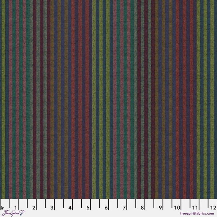 Kaffe Fasset Woven Strips - Caterpillar Stripe - Twilight