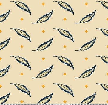 Indigo Cheddar II - Tossed Leaves Cream