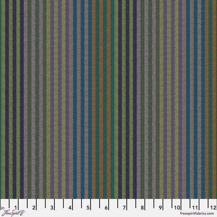 Kaffe Fasset Woven Strips - Caterpillar Stripe - Dark