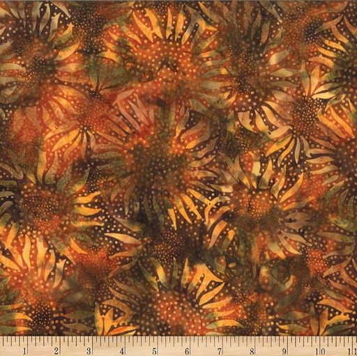 Sunflowers Batiks - Teak