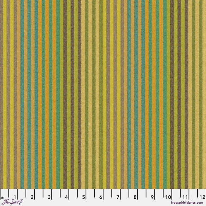 Kaffe Fasset Woven Strips - Caterpillar Stripe - Sprout