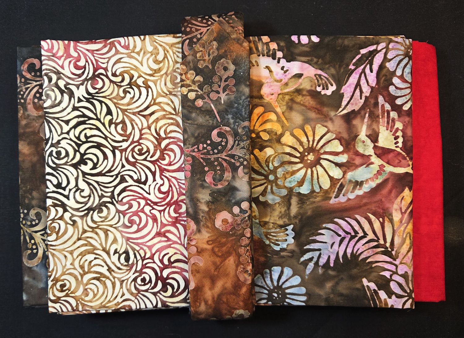 Delphinium Quilt Kit, Colour: Charming Hummingbirds Browns