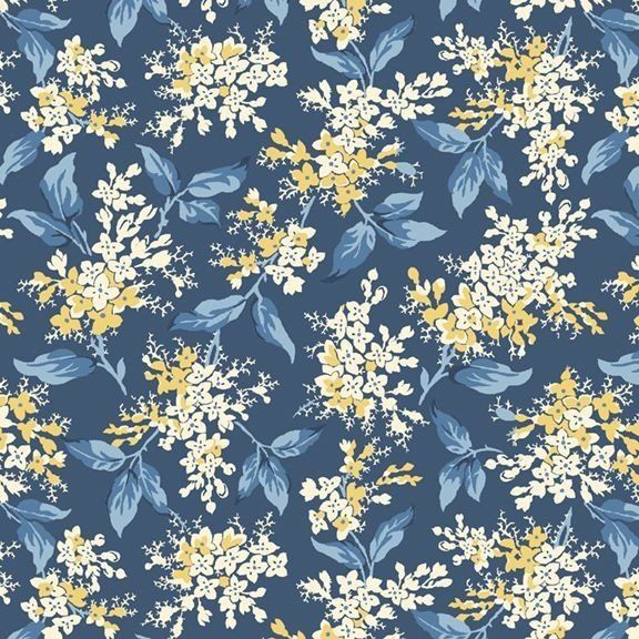 Middleboro Road - Floral Branches Navy