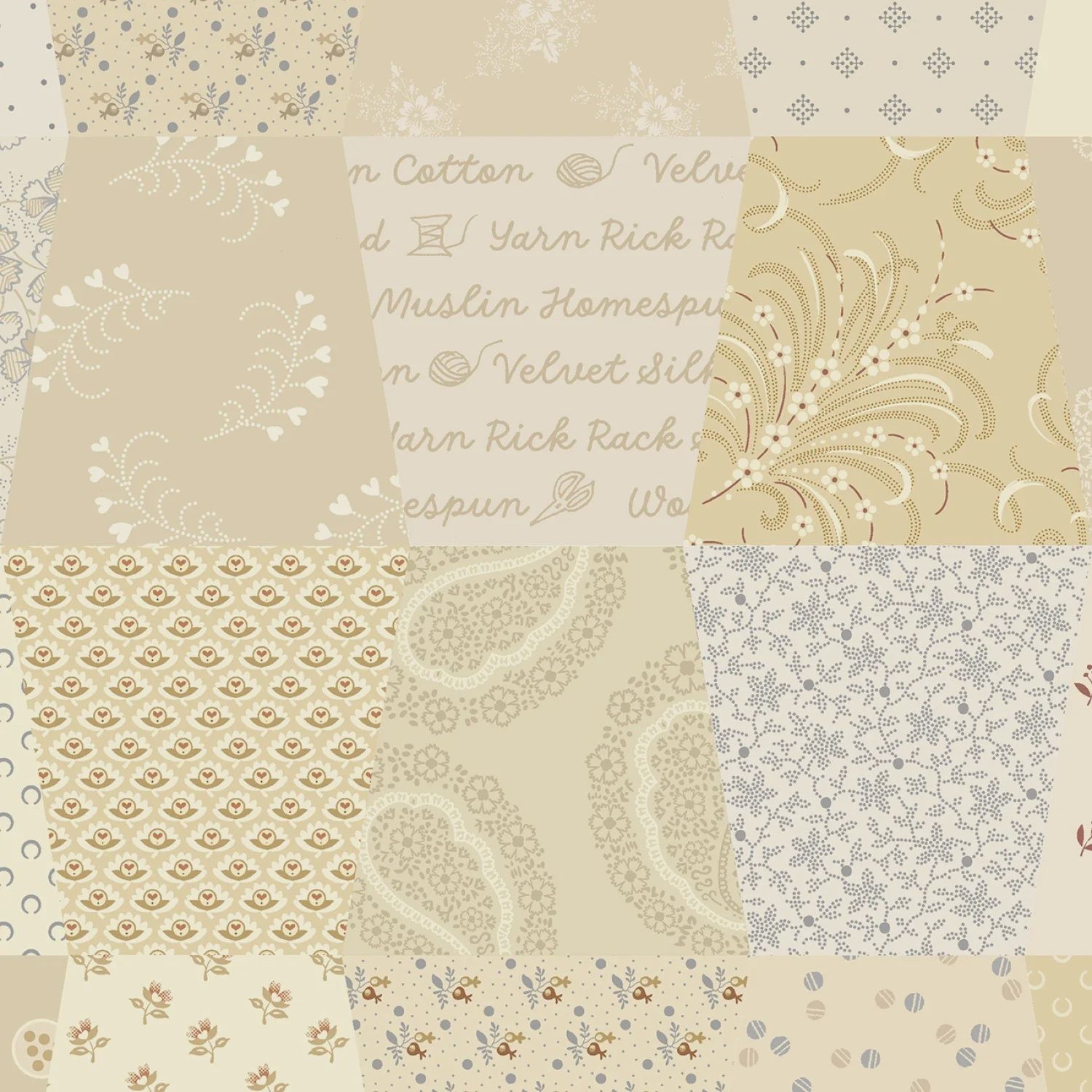 Stash Happy - Cream Tumbler Patchwork