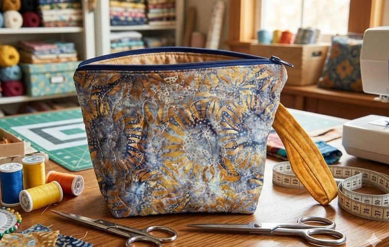Sunflowers Zippered Project Bag Kit