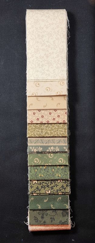22-piece - 1.5yd Curated Junior Strip Set - Old Village Greens