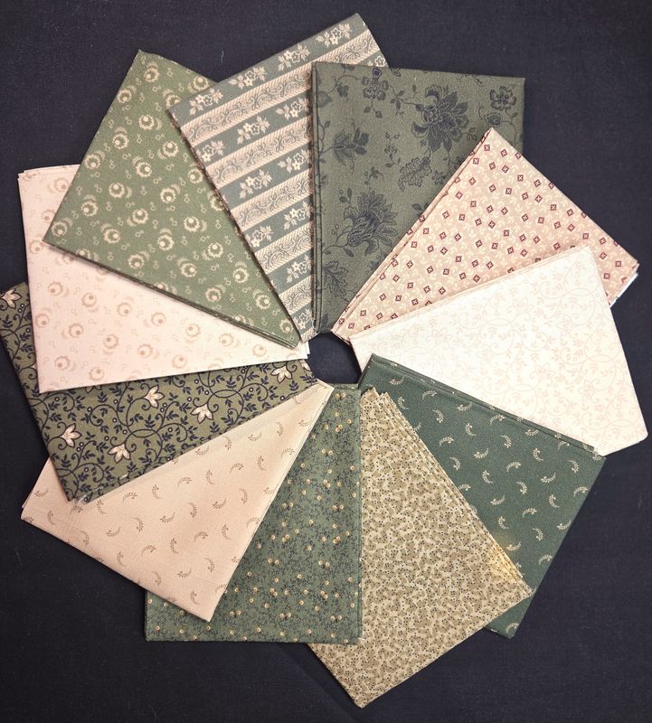 2.75yd Fat Quarter Bundle - Old Village Greens